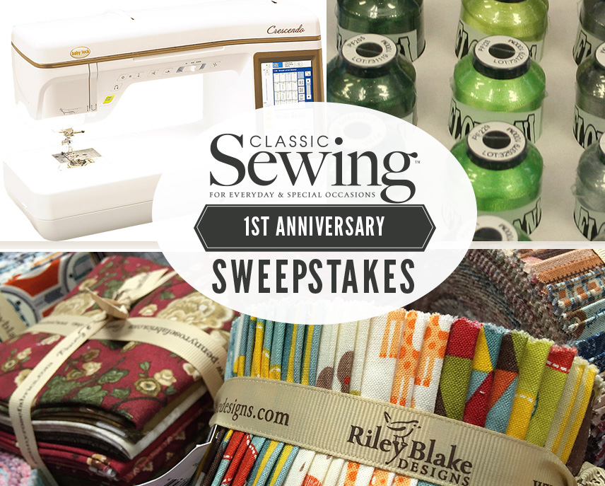 Classic Sewing 1st Anniversary Sweepstakes