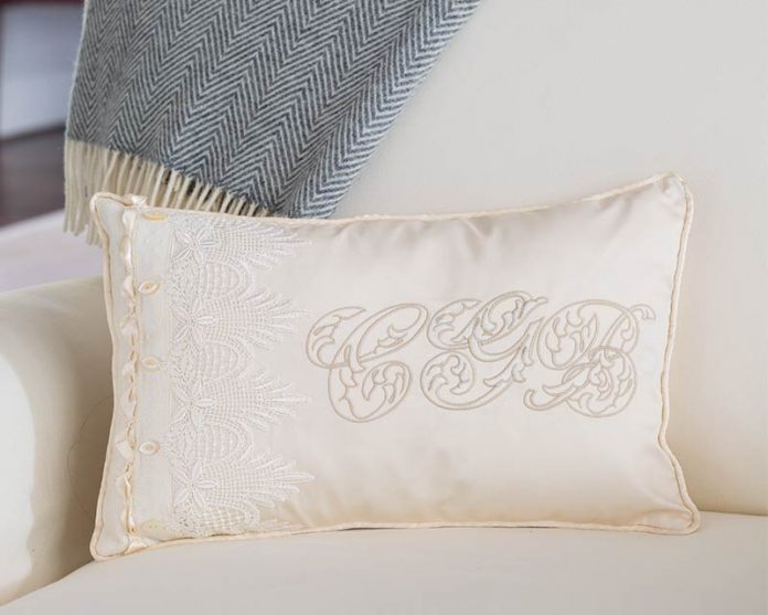 Elegant Monogramed Pillow